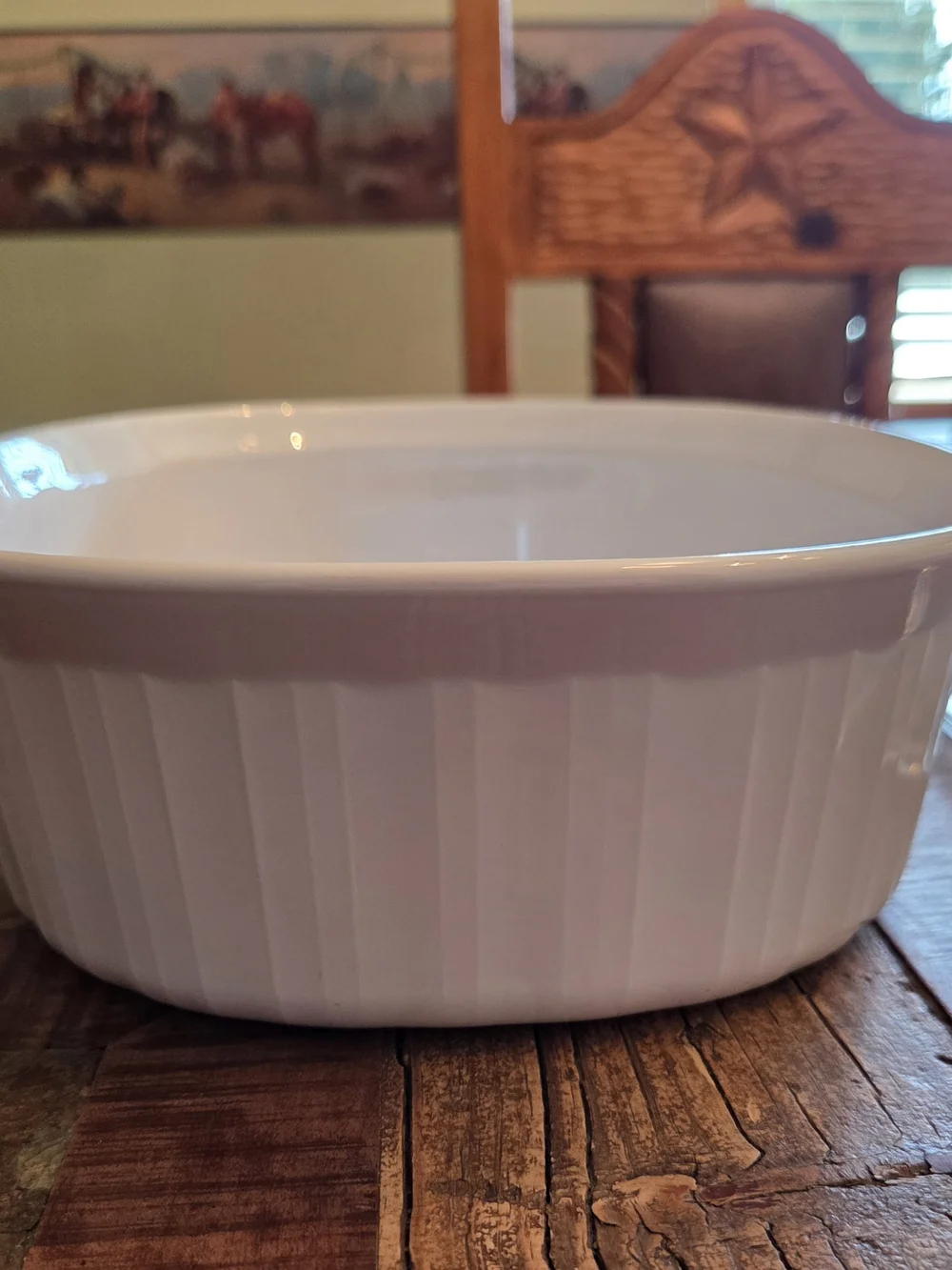 Corning Ware French White F-2-B Oval Casserole Dish With Pyrex Lid 2.8L